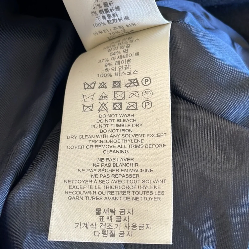 VINTAGE BURBERRY BRIT Banaptes Double Breasted Women's Wool Trench Coat Size 12 - Picture 12 of 16
